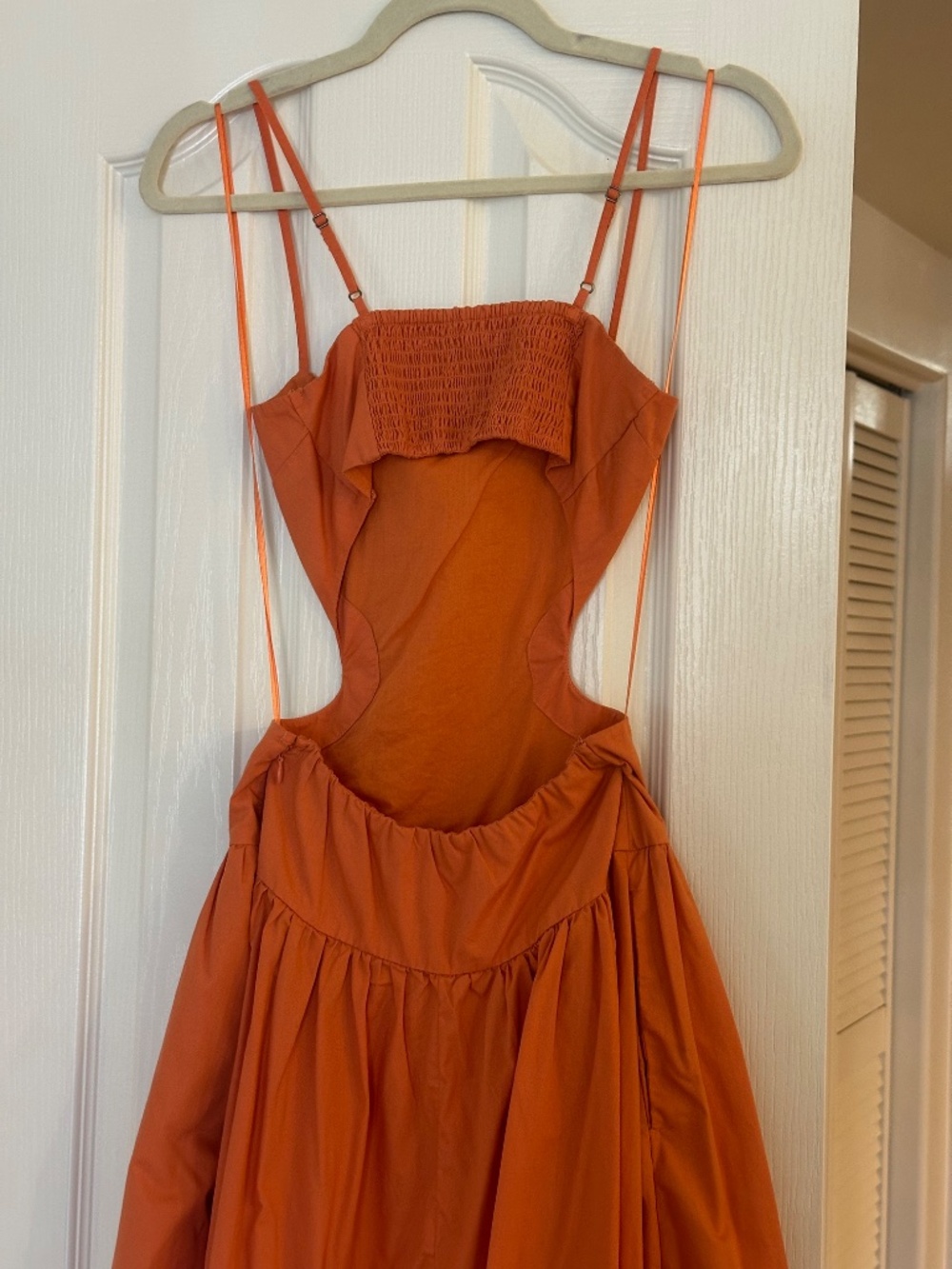 Abercrombie - Orange - Drop-Waist Cutout Maxi Dress - Picture 9 of 9